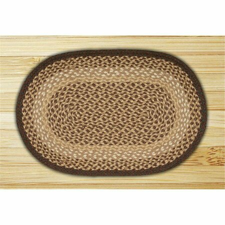 CAPITOL EARTH RUGS Chocolate-Natural Oval Rug 03-017